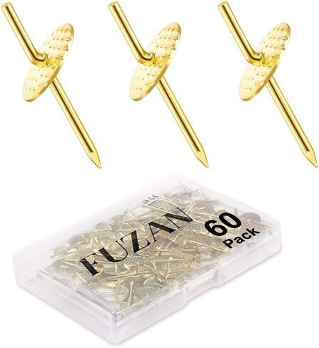 72 pcs Picture Hangers with 10-60lbs, 4 Different Size Picture Hangers, Iron Alloy Nail Hooks, Plaster Picture Hanging Kit on Wooden/Drywall Hanging Hardware for Clock, Mirror, Jewelry in Kuwait