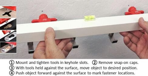 Picture Hanging Marking Tool No-measure Keyhole & Sawtooth Fastener Locator in Kuwait