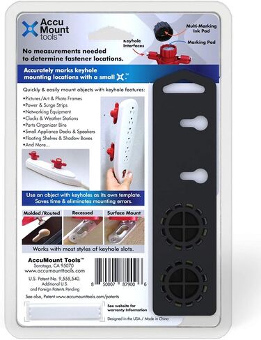 Picture Hanging Marking Tool No-measure Keyhole & Sawtooth Fastener Locator in Kuwait