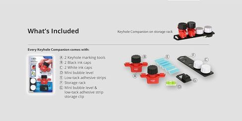 Picture Hanging Marking Tool No-measure Keyhole & Sawtooth Fastener Locator in Kuwait