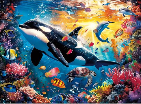 500 Piece Puzzle for Adults, Turtle Sea Animals Jigsaw Puzzles 500 Pieces in Saudi Arabia