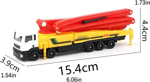 1/100 Scale Concrete Pump Truck Diecast Model Engineering Vehicle Car Toy Decor in Kuwait