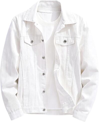 DSDZ Mens Classic Slim Fit Trucker Jean Denim Jacket Coat in Kuwait