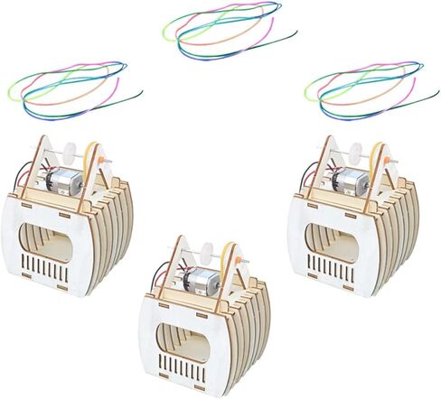 Boy Girl Sightseeing Cable Car Model Kit, 3 Sets Wood DIY Stem Project in Kuwait