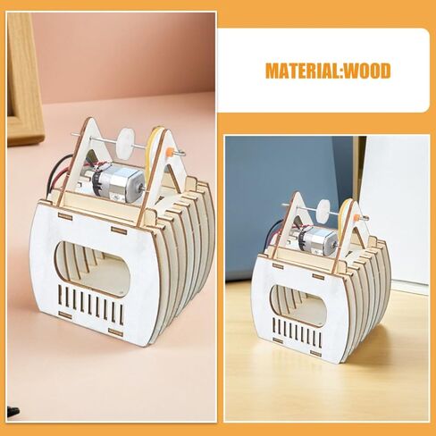 Boy Girl Sightseeing Cable Car Model Kit, 3 Sets Wood DIY Stem Project in Kuwait