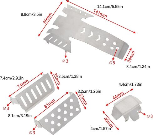 RC Car Upgrade Part Chassis Armor Guard Set Metal Protect Plate Protective Armor for VP VS4-10 Phoenix VPS09007 Parts in Kuwait