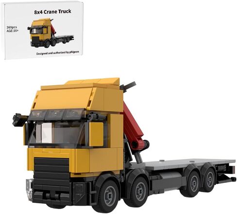 8x4 Crane Truck Building Block ModelCity Freight Engineering Transport Vehicle in Kuwait
