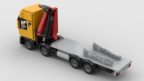8x4 Crane Truck Building Block ModelCity Freight Engineering Transport Vehicle in Kuwait