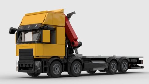 8x4 Crane Truck Building Block ModelCity Freight Engineering Transport Vehicle in Kuwait