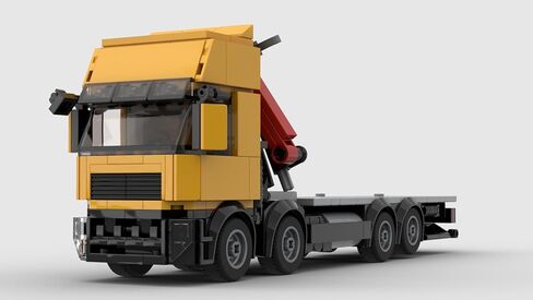 8x4 Crane Truck Building Block ModelCity Freight Engineering Transport Vehicle in Kuwait