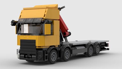 8x4 Crane Truck Building Block ModelCity Freight Engineering Transport Vehicle in Kuwait