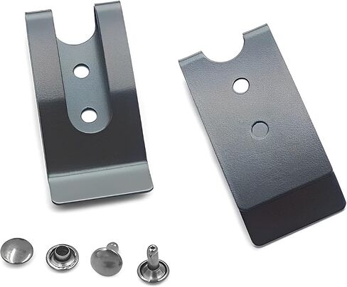 Metal 4 Sets Buckle, 54x25mm Holster Sheath Belt Clip Clasp Spring Hook Double Holes in Kuwait