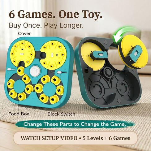 KADTC XL 5-Levels Dog Puzzle Toy, 6 Games Mental Stimulation for Smart Dogs in Saudi Arabia
