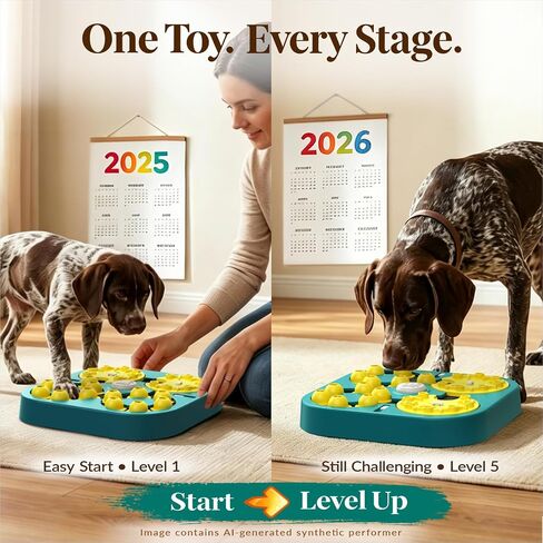 KADTC XL 5-Levels Dog Puzzle Toy, 6 Games Mental Stimulation for Smart Dogs in Saudi Arabia
