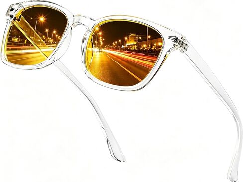 D Lolylad Night Vision Glasses, Polarized Glasses,Fit over Men Women Anti Glare HD Night Driving Glasses in Kuwait