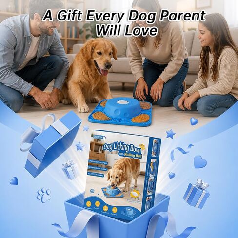 Slow Feeder Dog Bowls & Lick Mat for Dogs, Ideal for Liquid & Paste Treats in Kuwait