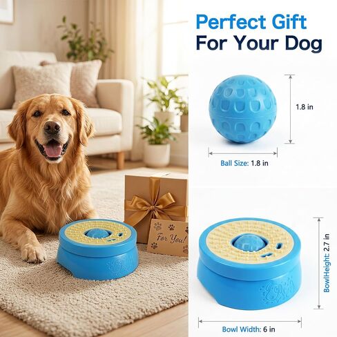 9oz Dog Lick Bowl with Rolling Ball, Twist-Lockable Dog Enrichment Toys in Kuwait