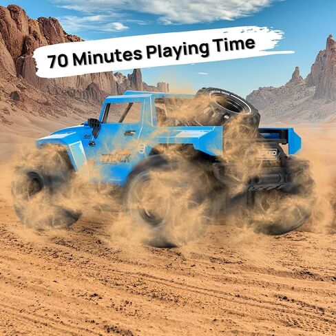 Amphibious Remote Control Car, 1:16 Monster Truck Remote Control Waterproof All-Terrain RC Car Toy for Boys, RC Stunt Vehicle 360° Rotation with LED Light for Adults Kids in Kuwait