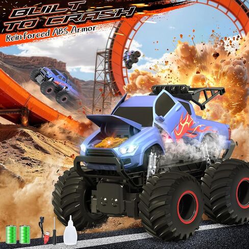 Exploding RC Monster Trucks 1:16 Crash Transform Car Mist Spray Effect in Kuwait
