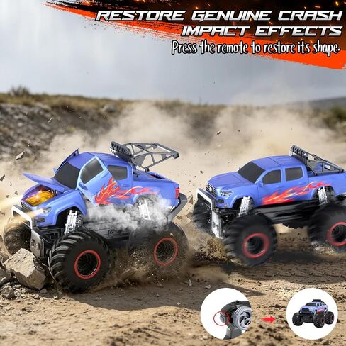 Exploding RC Monster Trucks 1:16 Crash Transform Car Mist Spray Effect in Kuwait