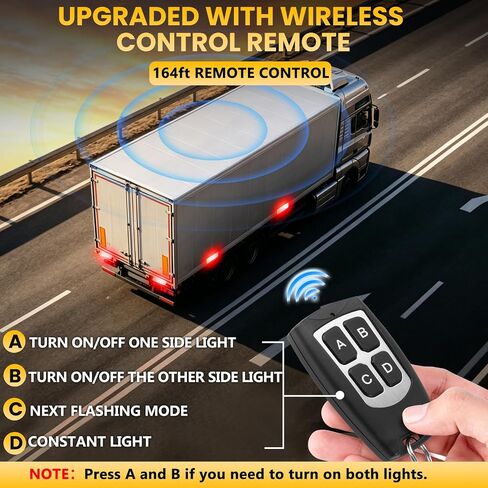 Upgraded Wireless Strobe Lights w/Remote Control for Trucks in Kuwait