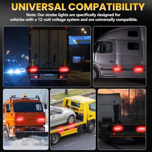 Upgraded Wireless Strobe Lights w/Remote Control for Trucks in Kuwait
