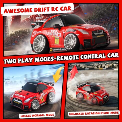 AEROQUEST GT-R R35 Red Remote Control RC Drift Car for Kids Aged 3+ in Saudi Arabia