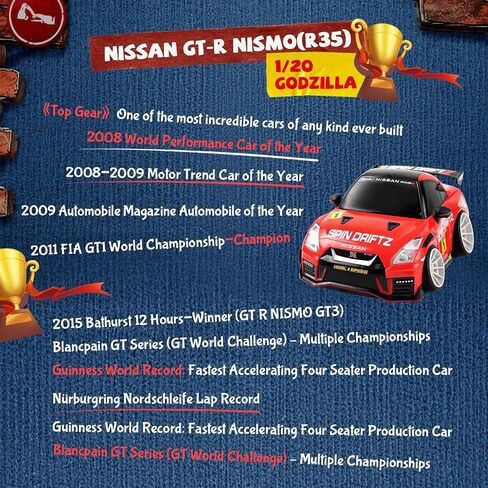 AEROQUEST GT-R R35 Red Remote Control RC Drift Car for Kids Aged 3+ in Saudi Arabia