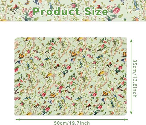 60 Pieces Retro Flower and Bird Patterns Tissue Paper,Decorative Vintage Tissue Paper in Kuwait