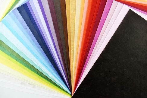 70 Hand Made Tissue Mulberry Paper Sheets Natural Fiber Design for Japanese Origami Hand Craft (A4 Size) in Kuwait