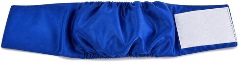 Washable Male Dog Belly Band Diaper, Polyester and Waterproof PUL, 35 x 12 x 1 cm, Blue in Kuwait