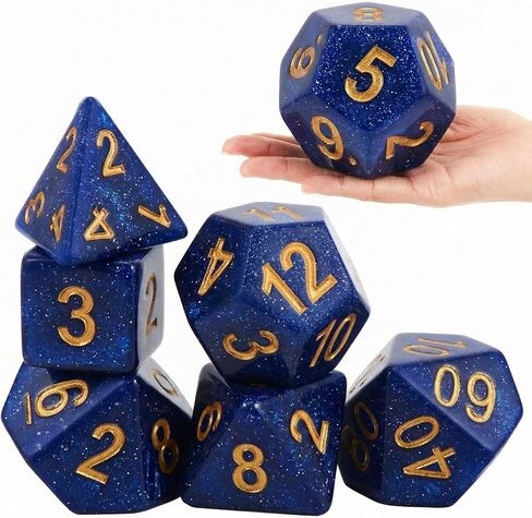 6 Pcs 4 Inch Jumbo Foam Polyhedral Dice Set for Games, Rainbow in Kuwait
