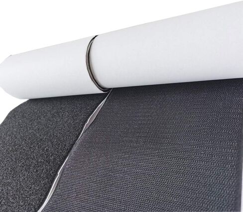 6 inch Width Self Adhesive Hook and Loop Fastening Tape Heavy Duty Strips 1 Yard (Black, 6 inch x 1.1 Yard) in Kuwait