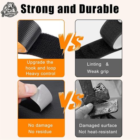 24 Pairs Heavy Duty Adhesive Hook and Loop Strips, 1" x 2.75" in Kuwait