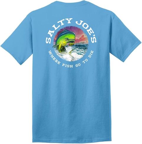 Salty Joes Men's Graphic Logo Heavyweight Cotton T-Shirts in Regular, Big and Tall in Kuwait