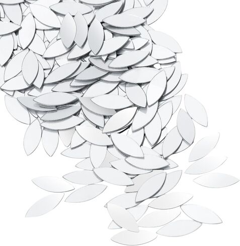 300Pcs Mini Leaf Shape Craft Mirrors Mosaic Tiles Self Adhesive in Kuwait