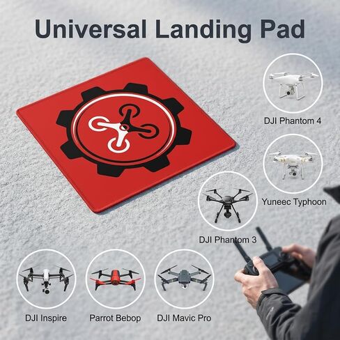 20 Inch Drone Landing Pad for Mini 5 Pro/4/3/2 Se/4k/Dji Neo/Flip, Red in Kuwait