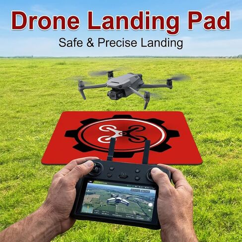 20 Inch Drone Landing Pad for Mini 5 Pro/4/3/2 Se/4k/Dji Neo/Flip, Red in Kuwait
