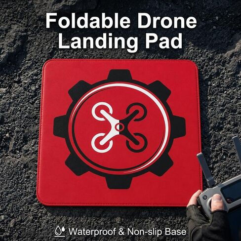 20 Inch Drone Landing Pad for Mini 5 Pro/4/3/2 Se/4k/Dji Neo/Flip, Red in Kuwait