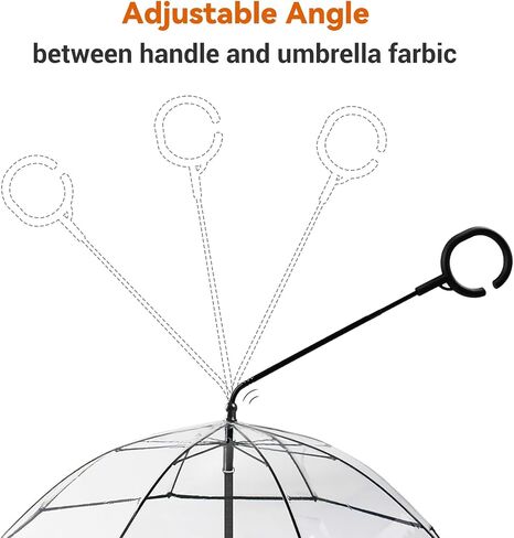 Clear Small Dog Umbrella, Adjustable Shaft Angle Doggy Rain Umbrella, Keeps Pet Dry for Rainy Walks/Potty Trips, 29" Width Self-Assembly Pet Umbrella for Small Breeds. in Saudi Arabia