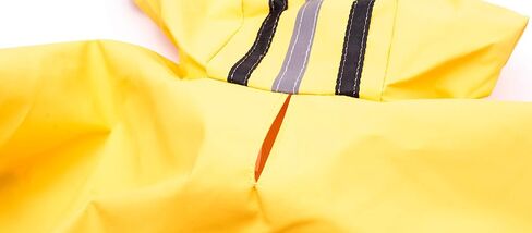 SPOT Rainy Days Slicker - Yellow Dog Rain Jacket With Hood, Reflective Strip for Safety, Leash Hole & Adjustable Velcro Belly Strap, 100% Polyester Water Resistant Pet Raincoat - Medium, 13in Long in Kuwait