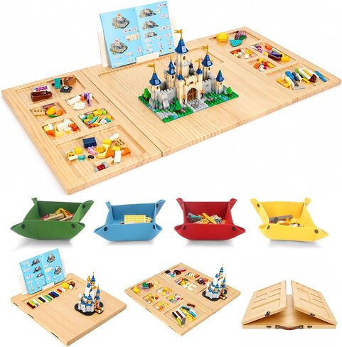 41-Inch Tri-Fold Building Tray for Lego with 4 Brick Sorting Trays in Kuwait