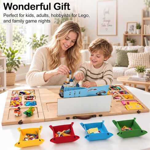 41-Inch Tri-Fold Building Tray for Lego with 4 Brick Sorting Trays in Kuwait