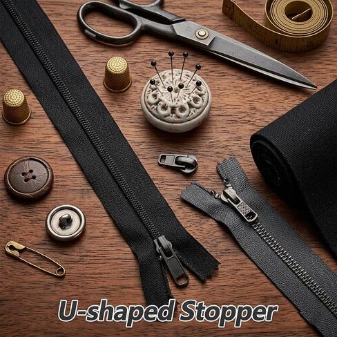Shimmeroo 60Pcs Zipper Stops, #3#5 U Shape Zipper Stoppers Ends in Kuwait