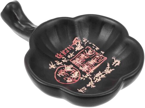 Ceramic Ink Plate Flower Shaped Calligraphy Dish for Studio Desk in Kuwait