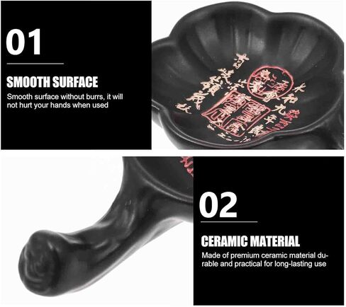 Ceramic Ink Plate Flower Shaped Calligraphy Dish for Studio Desk in Kuwait