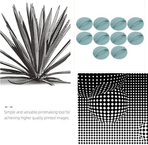 10 Pcs ABS Printmaking Relief Plates, Printing Tools for DIY Art Craft in Kuwait