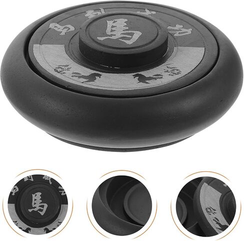Natural Stone round Ink Grinding Plate with Lid for Calligraphy Practice in Kuwait