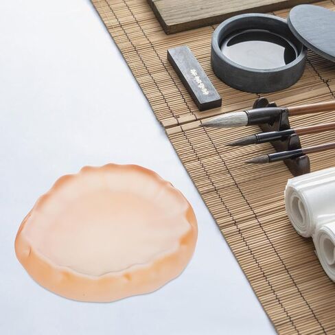 VOSAREA Glass Ink Plate for Calligraphy Brush Washing and Water Mixing in Kuwait