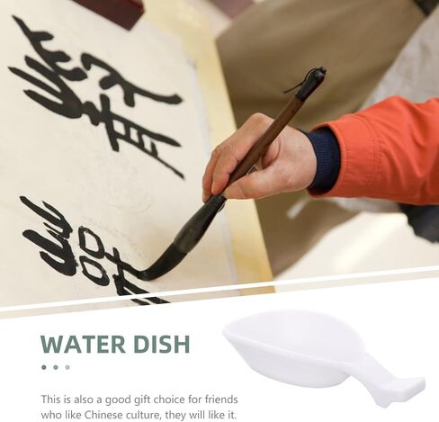 3pcs Plastic Chinese Ink Dish for Calligraphy Brushes, Black Plate in Kuwait